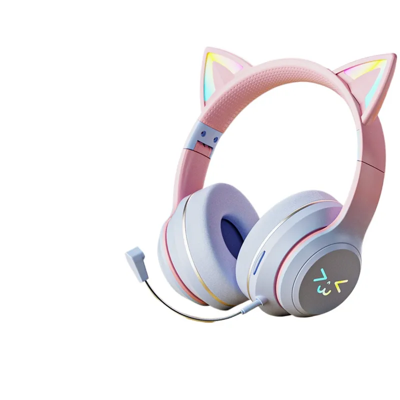 Cat Ear Bluetooth Headset Led - Bezprzewodowe słuchawki Bluetooth z kocimi uszami,