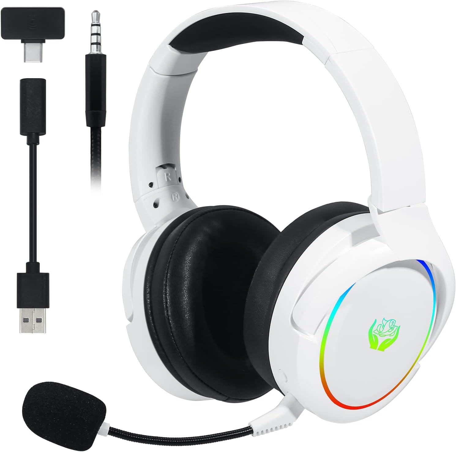 Gaming Headset With Mic Rgb - Bezprzewodowy zestaw słuchawkowy do gier HUO