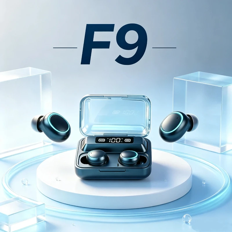 Tws Earbuds Bluetooth 5.3 - Nowe słuchawki Bluetooth F9, 9D stereo,