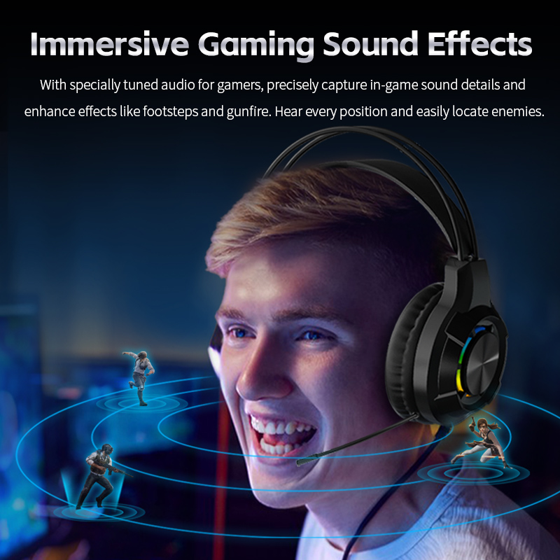 Słuchawki gamingowe z redukcją – Gaming Headset With Mic Rgb recenzja i cena