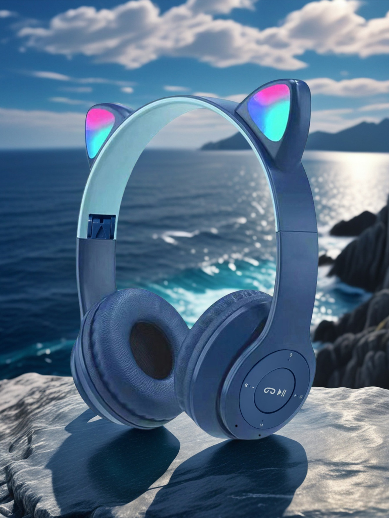 Słuchawki P47M z uszami kota,  – Cat Ear Bluetooth Headset Led recenzja i cena